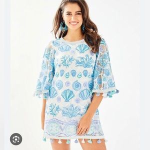 Lilly Pulitzer Jackelin Romper Bali Blue Sea To Sea